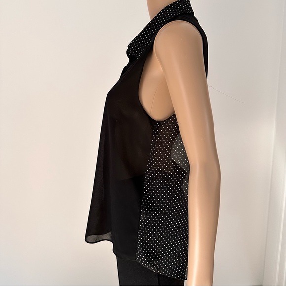 MINKPINK Sleeveless Semi Sheer Collared Blouse - Picture 8 of 13